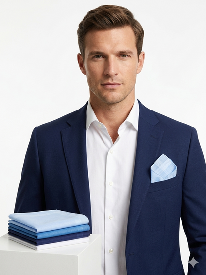 Pañuelos Para Hombre, 100% Algodón 6 Und 40x40 Premium