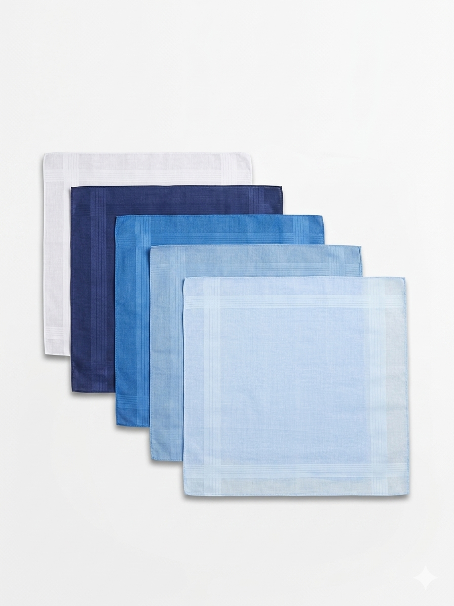 Pañuelos Para Hombre, 100% Algodón 12 Und 40x40 Premium