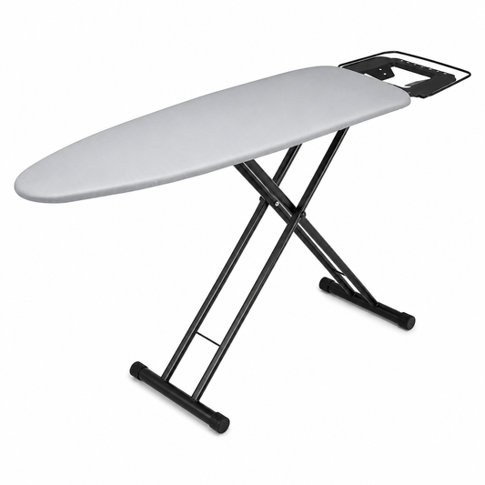Tabla de Planchar 7 Niveles de Altura Regulable, 114x36 cm, funda teflón y porta plancha