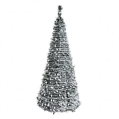 Arbol Plegable Navidad Premium Verde Nevado