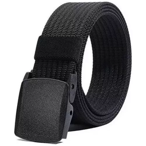 Cinturón Nailon Lona Hebilla Plástico Para Hombre