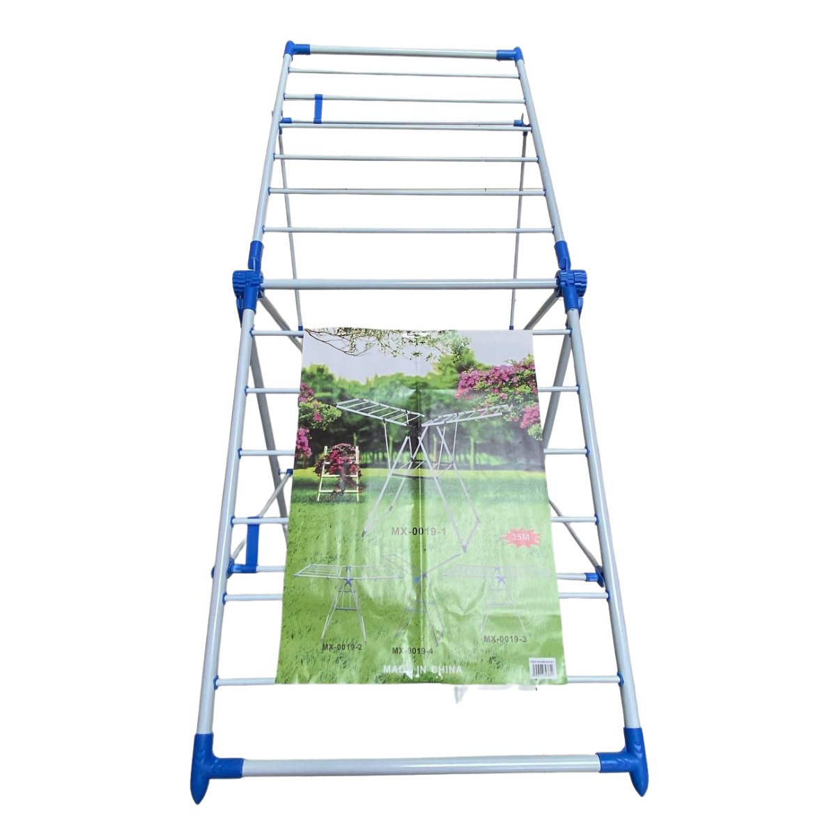 Tendedero Colgador De Ropa Plegable Eficiente Y Resistente Color Azul