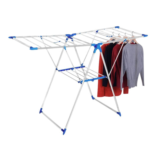 Tendedero Colgador De Ropa Plegable Eficiente Y Resistente Color Azul