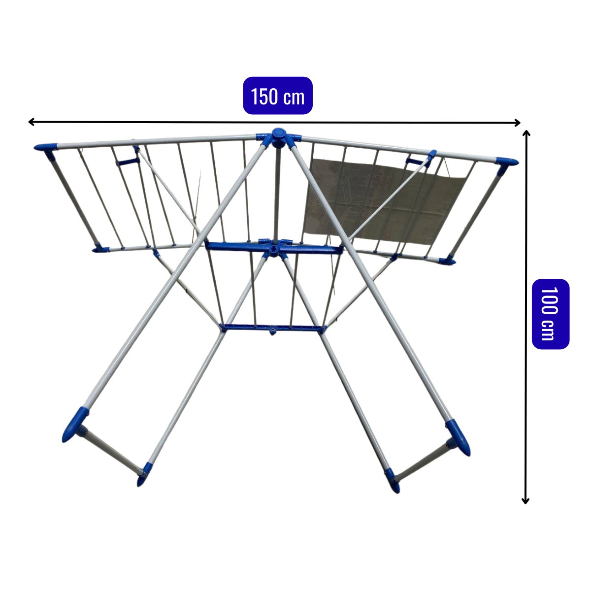 Tendedero Colgador De Ropa Plegable Eficiente Y Resistente Color Azul